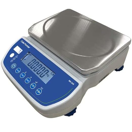 Cole-Parmer Hi-Resolution Compact Industrial Bench Scale, 15kg x 0.5g, Universal Power