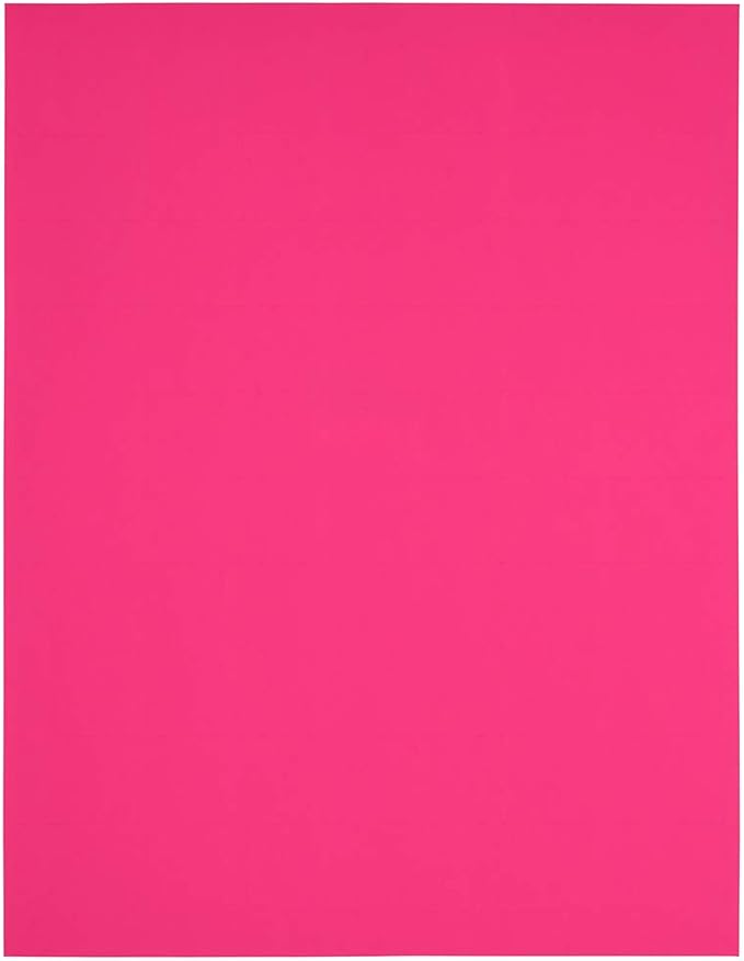 JAM PAPER Return Address Labels - Standard Mailing - 1 x 2 5/8 - Neon Pink - 120 Shipping Labels/Pack