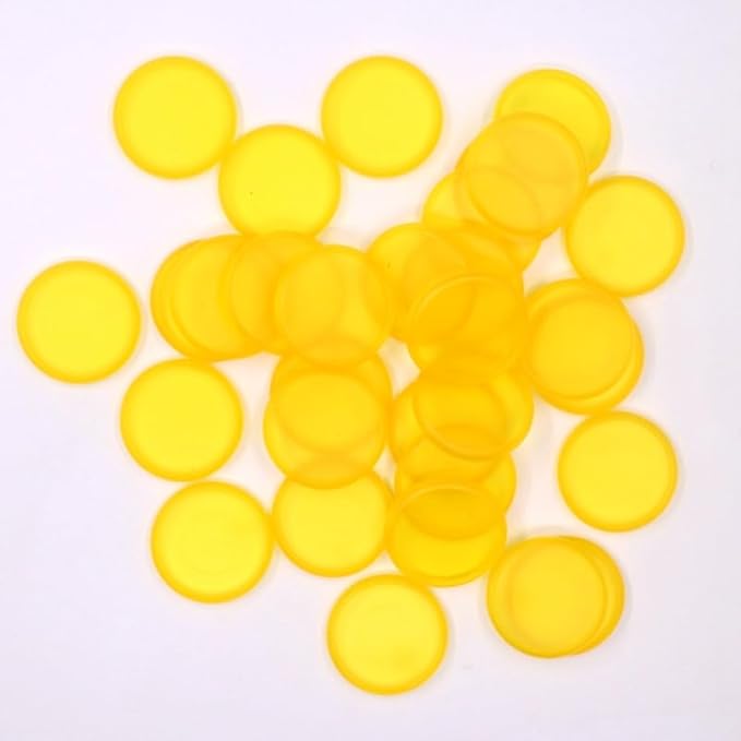 100pcs Discbound Notebook Discs DIY Planner Accessoriesfits for Tul,Levenger,Arc,Happy Planner,Talia(Transparent Yellow,1.5inch/38mm)