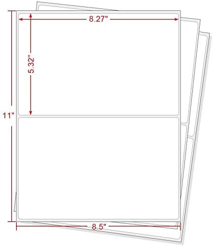 MFLABEL® Round Corner Half Sheet Shipping Labels 2-UP Click-n-Ship Mailing Postage Labels(200Labels)
