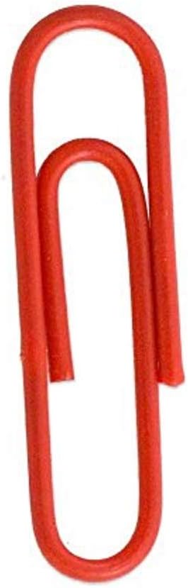 JAM PAPER Colorful Standard Paper Clips - Regular 1 Inch - Red Paperclips - 100/Pack