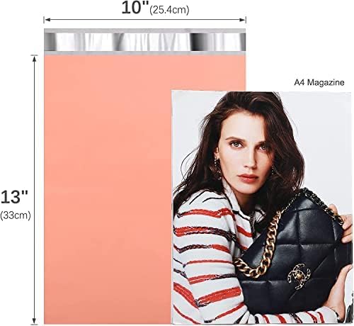 Metronic Poly Mailers 10x13 300 Pcs, Strong Adhensive Shipping Bags for Clothing, Medium Mailing Bags for Small Business, Shipping Envelopes, Tear-resistant Packing Bags in Peach Pink