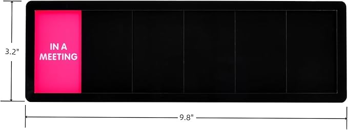 Kichwit Office Door Sign, Do Not Disturb, Out of Office, Come in Welcome, Working Remotely, In a Meeting, Back Soon, Privacy Sign for Offices or Home, 9.8" x 3.2", Black