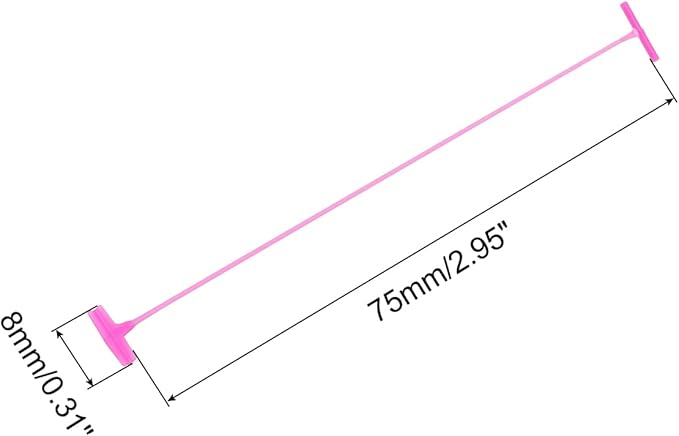 MECCANIXITY Standard Tagging Fasteners,Plastic Regular,Standard Label Gun Price Tagging Barbs for Garment Price Tag Label Tagging Barbs 75mm/3 Inch,Pack of 1000 Rose Red