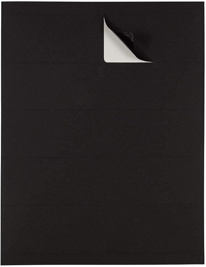 JAM PAPER Shipping Address Labels - Standard Mailing - 2 x 4 - Black - 120/Pack