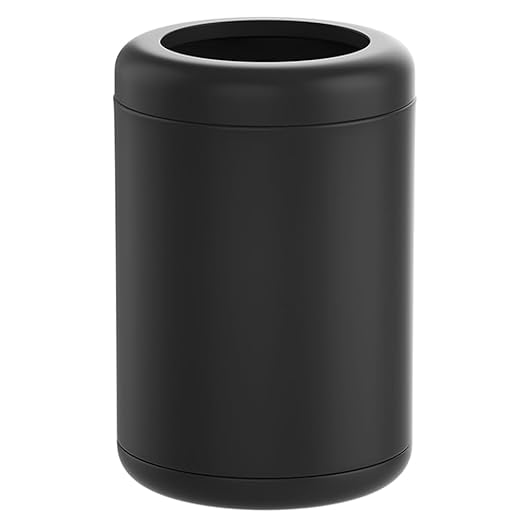 Black Metal Trash can,10L/2.6GAL,Open Top Wastebasket Bin,Garbage Can for Bathroom,Living Room,Office,Kitchen,Bedroom,Hotel (Black)