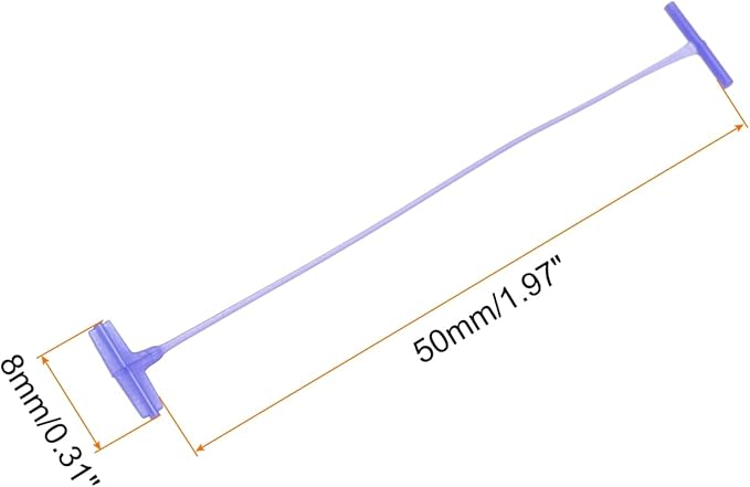 MECCANIXITY Standard Tagging Fasteners,Plastic Regular,Standard Label Gun Price Tagging Barbs for Garment Price Tag Label Tagging Barbs 50mm/2 Inch,Pack of 1000 Purple
