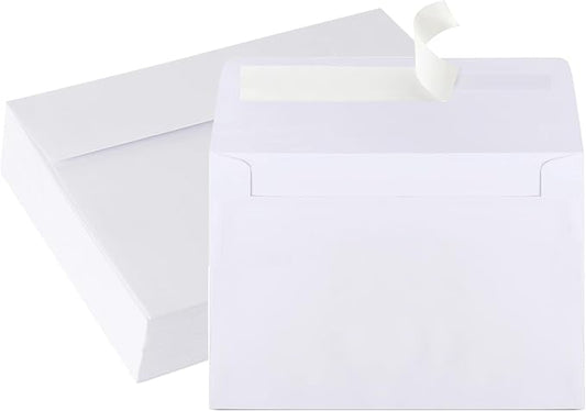 A2 Envelopes White, 70 Pack, Self Seal 120gsm Paper for 4.25x5.5 Cards, Size 4 3/8" x 5 3/4" Envelopes for Invitations, Postcards, Photos RSVP, Greeting Cards