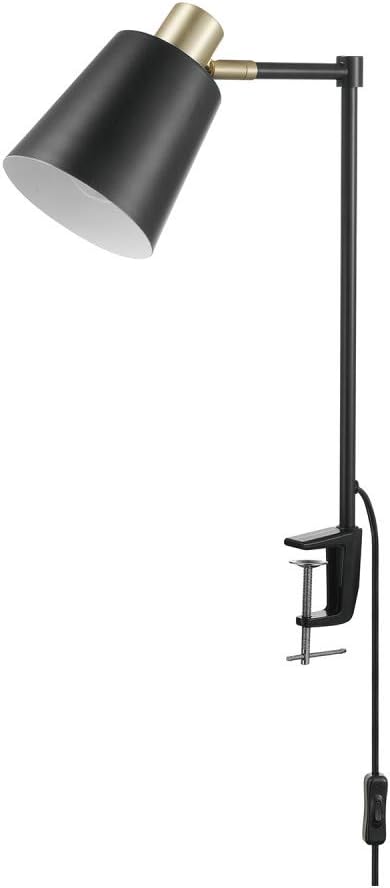 Globe Electric 52900 Lex Desk Lamp, Black with Gold