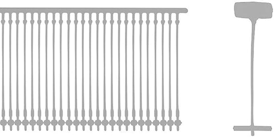 1 Inch Standard Tagging Attachments, 5000 Pieces, 50 Per Clip (Transparent Color)
