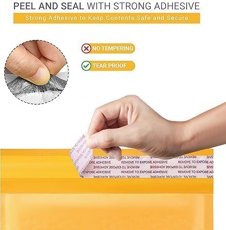 Kraft Bubble Mailers 8.5x14.5 inch #3 | Self Seal Padded Envelopes | Cushioned Bubble Mailer | Usable Size 8.5x13.5 | Lightweight mailing Shipping Bags | 200 Pack Bulk | Made in USA