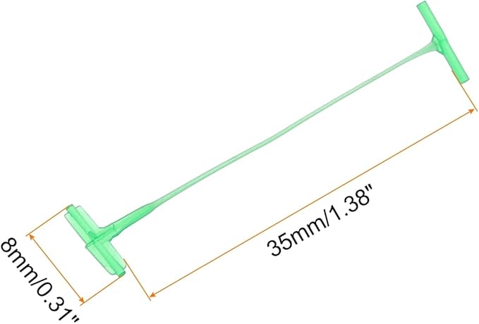 MECCANIXITY Standard Tagging Fasteners,Plastic Regular,Standard Label Gun Price Tagging Barbs for Garment Price Tag Label Tagging Barbs 35mm/1.38 Inch,Pack of 1000 Light Green