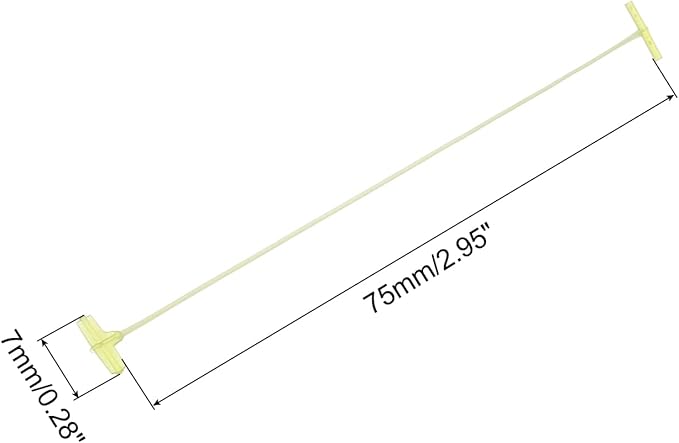 MECCANIXITY Standard Tagging Fasteners,Plastic Regular,Standard Label Gun Price Tagging Barbs for Garment Price Tag Label Tagging Barbs 75mm/3 Inch,Pack of 1000 Yellow