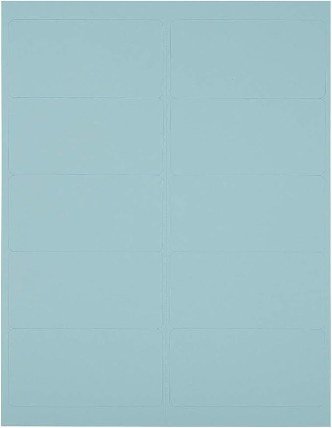 JAM PAPER Shipping Address Labels - Standard Mailing - 2 x 4 - Baby Blue - 120/Pack