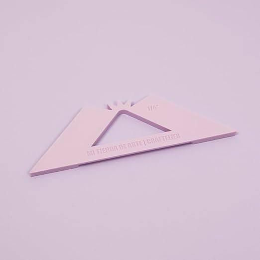 Craftelier - Set of 2 Squares for Rounded Corners Binding | Perfect Tool for Binding Planners, Binders or Albums | Two Sizes 1/4“ and 1/2” - Color Purple