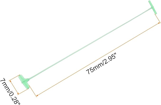 MECCANIXITY Standard Tagging Fasteners, Plastic Regular, Label Gun Price Barbs for Garment Tags, 75mm/3 Inch, Pack of 1000, Light Green