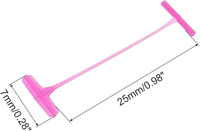 MECCANIXITY Standard Tagging Fasteners,Plastic Regular,Standard Label Gun Price Tagging Barbs for Garment Price Tag Label Tagging Barbs 25mm/1 Inch,Pack of 1000 Rose Red