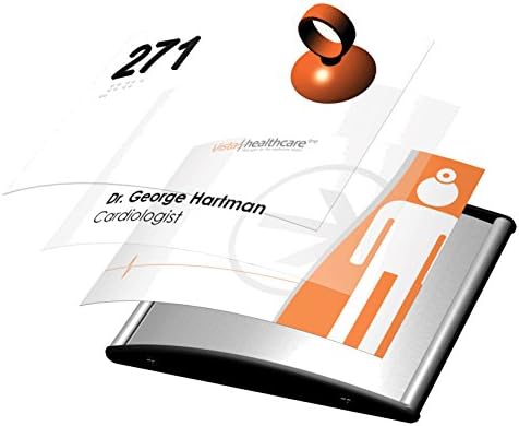 SET OF 10, OFFICE SIGN HOLDER FOR DOOR OR WALL MOUNT NAME PLATE FRAME DISPLAY CURVATURE PLAQUE SILVER ALUMINUM, 6.00" W x 2.36" H