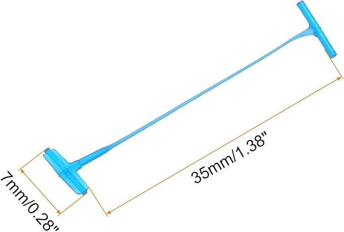 MECCANIXITY Standard Tagging Fasteners,Plastic Regular,Standard Label Gun Price Tagging Barbs for Garment Price Tag Label Tagging Barbs 35mm/1.38 Inch,Pack of 1000 Blue