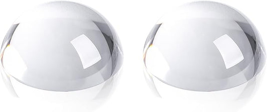 SWTHONY 2pcs 2.4inch Crystal Dome Magnifying Paperweight, Reading Magnifier Glass Paper Weights for Outdoor Events, Office Desk