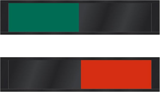 SmartSign Blank Slider Sign (Red/Green), 2.25" x 10", 60 mil Plastic Plate in Aluminum Frame with Foam Adhesive Backing, Privacy Slide Door Indicator - for Office, Workplace, Conference Room, USA-Made