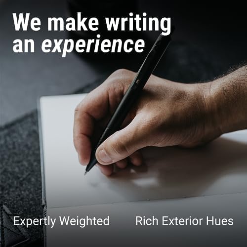 Everyman Grafton Pen and Pencil Set, Black | Premium EDC Metal Gel Ink Ballpoint Pen + Mechanical Pencil | Refillable Executive Writing Tools for Office, Business, Men’s Gift & Daily Use