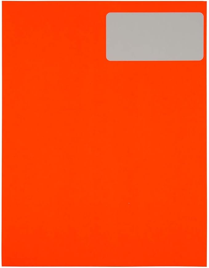 JAM PAPER Shipping Address Labels - Standard Mailing - 2 x 4 - Neon Orange/Fluorescent Red - 120/Pack