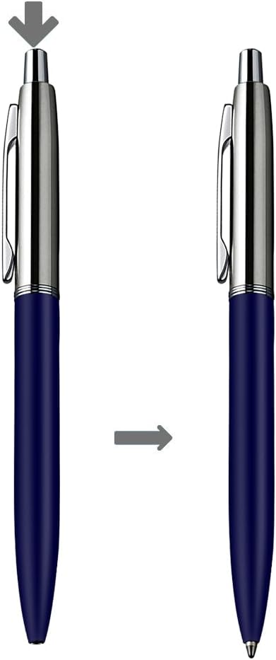 ChaoQ 6 Pcs Ballpoint pens, Refillable & Retractable Metal Ballpoint pens 1.0mm Medium Point Smooth Writing Pens School Office Supplies Gifts, 12 Extra Replaceable Refills, Black/Blue/Red Inks