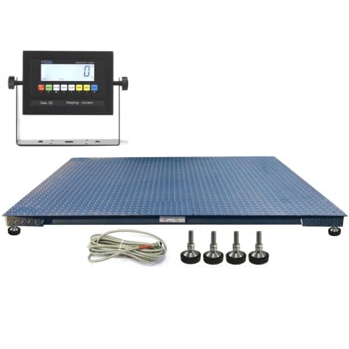 SellEton SL-7x7-2.5K Heavy-Duty, Industrial Floor Scale, Metal Indicator with Platform Scale (84" x 84", 2500 lbs x 0.5 lb)