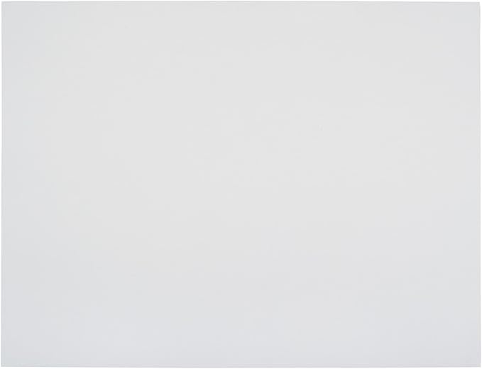 School Smart Railroad Poster Board Paper, 22 x 28 Inches, 4-Ply, White, Pack of 25
