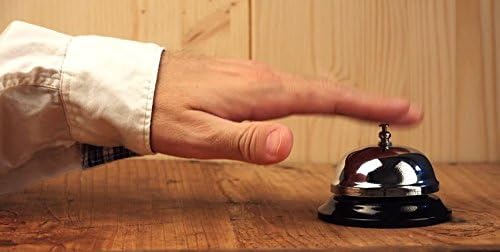 1InTheOffice Call Bell, Service Bell, 3/8" Diameter Desk Call Bell Chrome Finish for Hotels, Schools, Restaurants, Reception Areas, Hospital (4)