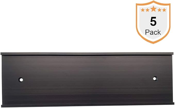 NapTags Nameplate Holder - Wall or Door - 10" x 3" (Black, 5)