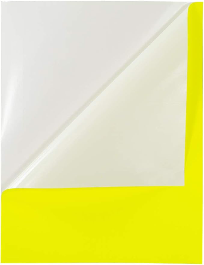 JAM PAPER Full Sheet Shipping Labels - Printable Sticker Paper - 8 1/2 x 11 - Neon Yellow - 10 Full Pages/Pack