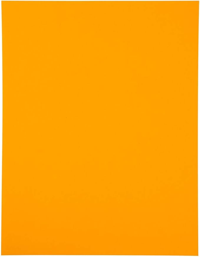 JAM PAPER Full Sheet Shipping Labels - Printable Sticker Paper - 8 1/2 x 11 - Neon Orange - 10 Full Pages/Pack