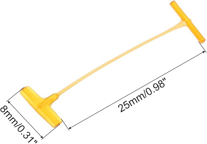 MECCANIXITY Standard Tagging Fasteners,Plastic Regular,Standard Label Gun Price Tagging Barbs for Garment Price Tag Label Tagging Barbs 25mm/1 Inch,Pack of 1000 Orange