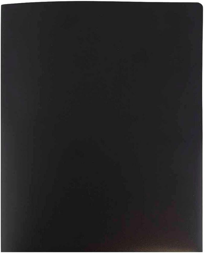 JAM PAPER Heavy Duty Plastic 2 Pocket Extra Tough School Folders - Black - 3/Pack