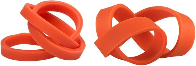 JAM PAPER Colorful Rubber Bands - Sizes 33 & 64 Set - Orange Multi-Purpose Rubberbands - 200/Pack