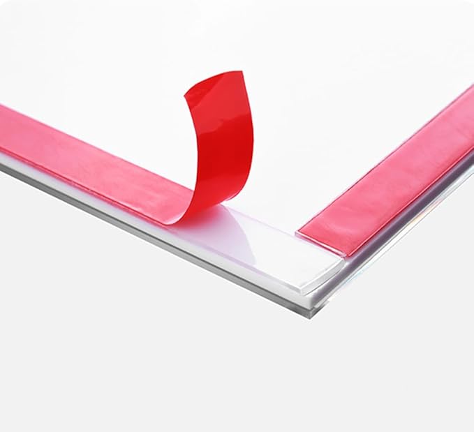 Wall Mount Acrylic Sign Holder Self Adhesive Magnetic Display Frame Clear Document Frame for Office, Store, School, Home, Wall Picture Frame (Horizontal A3 297×420mm/11.69×16.54inches)