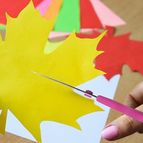 Black 6 Scissors Pack, Rkqoa 8" All Purpose Scissor - High Performance and Designed for Everyday use, Stainless Steel Shears Set with Comfort Grip, Right/Left Handed