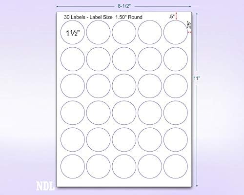 NextDayLabels - 8-1/2 x 11 Neon Color High Light Fluorescent Labels for Laser & Inkjet Printer (Pink Fluorescent, 1.5" Round - 30 Per Page | 3000 Labels)