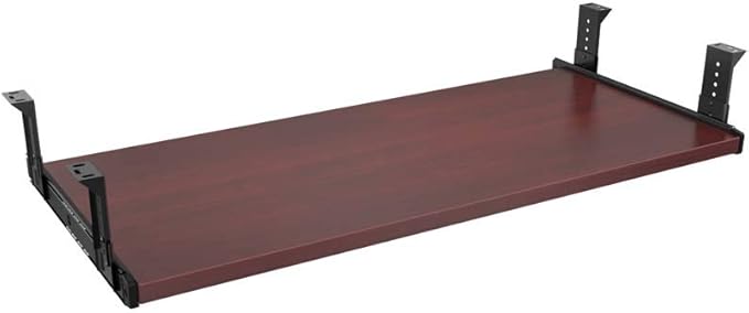 FRMSAET Furniture Accessories Office Product Suits Hardware 20/24/30 inches Keyboard Drawer Tray Wood Holder Under Desk Adjustable Height Platform. (30 inches, Mahogany)