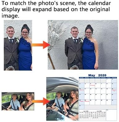 Custom Photo Wall Calendar 2026 - Personalized Family & Office Photo, Print Your 13 Memories Custom - Perfect for Parties, Birthdays & Christmas Gifts (Cover 3（11"×17"）, 5 x Calendars)