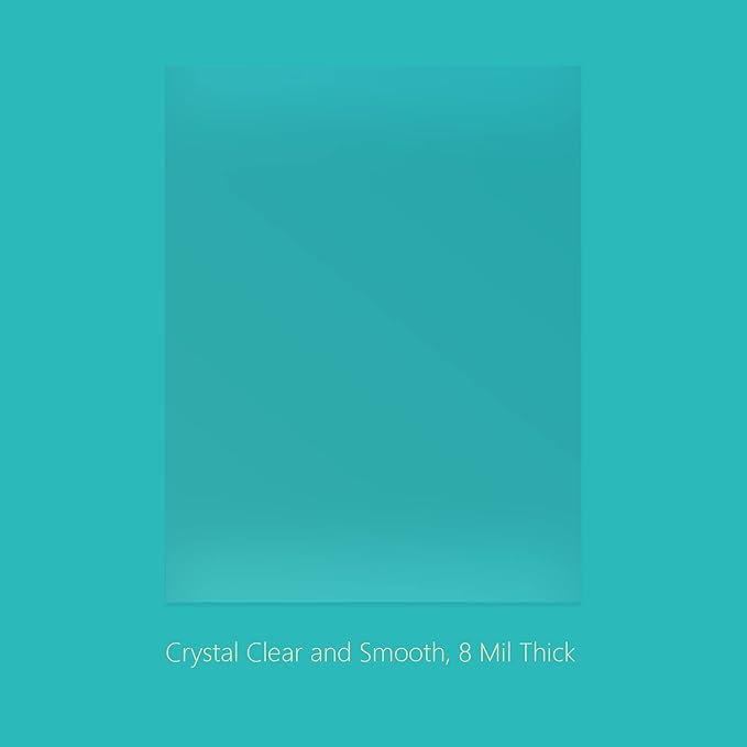 Binditek 200 Pack 8 Mil PVC Clear Binding Covers, 8.5 x 11 Inches, Letter Size, Square Corners, Un-Punched, Office Supplies