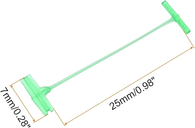 MECCANIXITY Standard Tagging Fasteners,Plastic Regular,Standard Label Gun Price Tagging Barbs for Garment Price Tag Label Tagging Barbs 25mm/1 Inch,Pack of 1000 Light Green