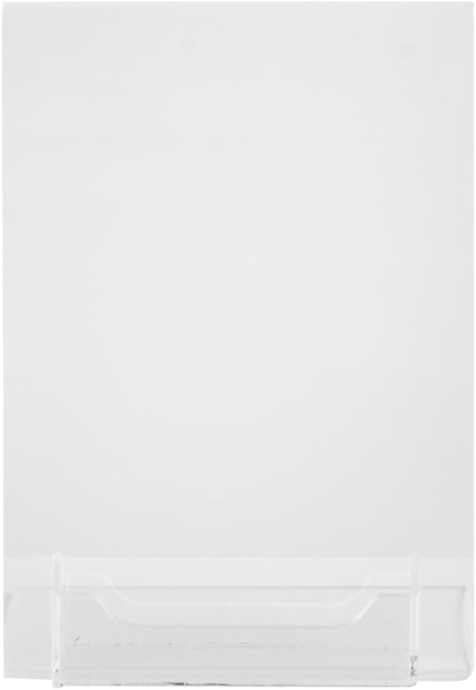 Dazzling Displays Clear Acrylic Slanted Sign Holder 8.5 x 11 - Clear Slanted Picture Frame - Premium Acrylic Sign Holder for Office, Retail, Tradeshow and Home Use (25-Pack)
