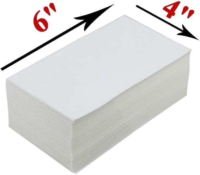 4 x 6 Thermal Shipping Labels, 12000 Fanfold Labels for FedEx Shipping Label, Competible with Direct Thermal Label Printer (12 Stack- 12000 Paper)