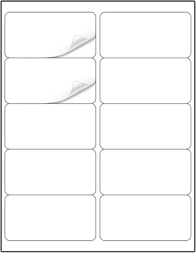 Methdic Shipping Labels 2"×4" 300 Labels Sticker Paper for Laser/Ink Jet Printer Mailing Labels 8.5"*11" White 10 per Sheet