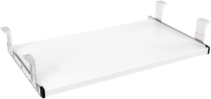 FRMSAET Furniture Accessories Office Product Suits Hardware 20/24/30 inches Keyboard Drawer Tray Wood Holder Under Desk Adjustable Height Platform(24 inches,White)