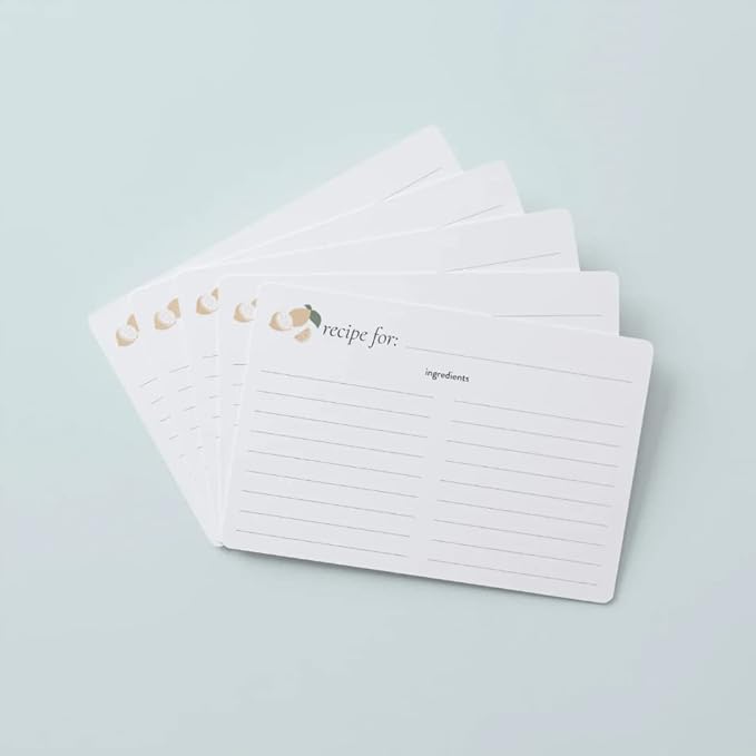 Meal Planner with 72 Recipe Cards (Summer Menu) - Weekly Menu Planner | Sturdy Recipe Box | 12 Reusable Grocery Shopping Lists | 5 Blank Recipe Cards | Recipe Card Protector | Recipe Ideas