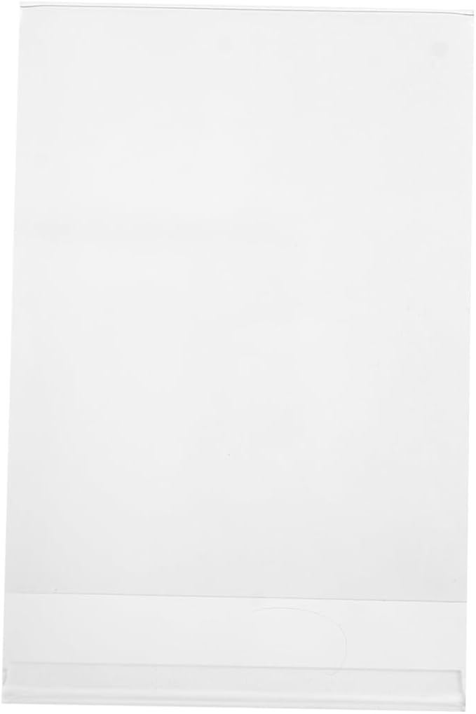 Dazzling Displays Clear Acrylic Sign Holder 4 x 6 - Clear Slanted Sign Holder - Premium Acrylic Sign Holder for Office, Retail, Tradeshow and Home Use (10-Pack)